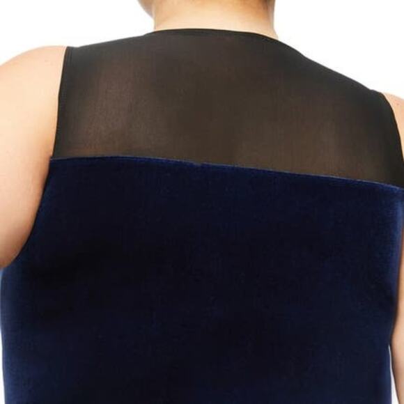 Good American The Mixed Blue Velvet Bodysuit - Picture 3 of 3